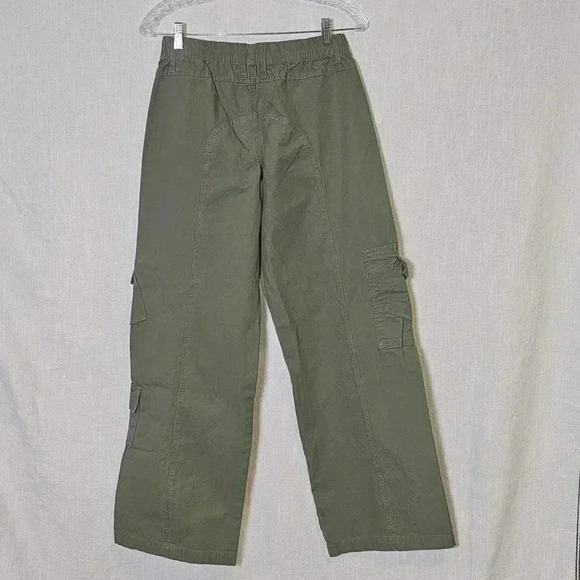 Los Angeles Sixty Six Green Utility High Waisted Cargo Pants W Pockets Sz 5 - Picture 5 of 11